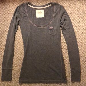 Hollister gray long sleeve top